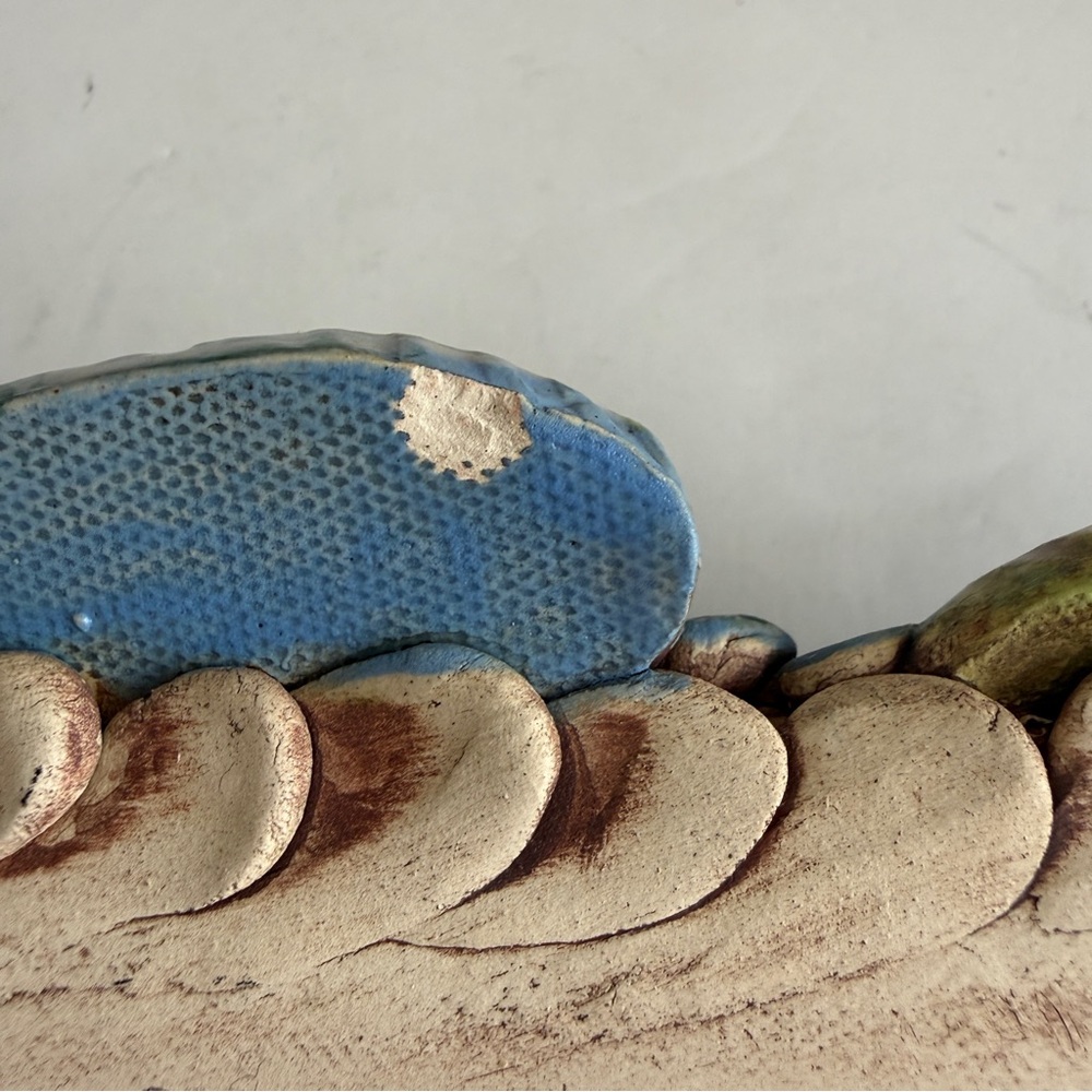 Hand Made Ceramic Fish Wall Hanging Unique - Picture 5 of 5